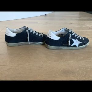 Golden Goose Superstar sneakers in Navy Suede